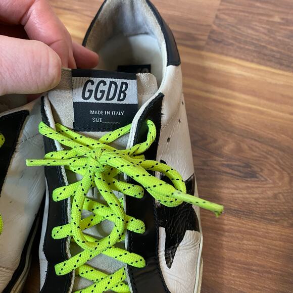 GOLDEN GOOSE Superstar Scribble White Leather Skateboard Sneaker Shoes Size US 8 - Picture 5 of 16